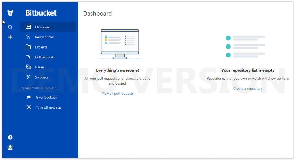 Bitbucket Dashboard